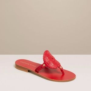 NWOT Jack Rogers Red Georgica, Size 8